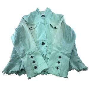Diane Gilman Mint Green Jean Jacket